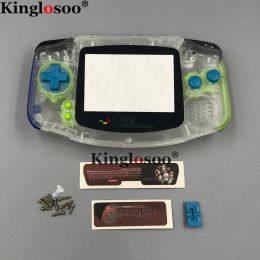 Cases Replacement Super screen len shell case for Nintendo Game Boy Advance GBA housing rubber pads buttons