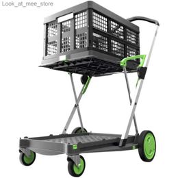 Shopping Carts Klaix. Multi functional foldable handcart Mobile foldable handcart Shopping cart with storage box Platform truck Q240227