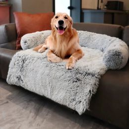 Mats Washable Pet Sofa Dog Bed Calming Bed For Large Dogs Pad Blanket Winter Warm Cat Bed Mat Couches Car Floor Furniture Protector
