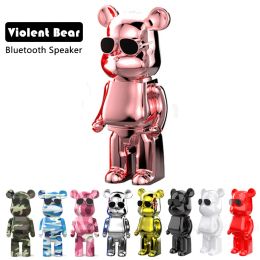 Speakers Violent Bear Bluetooth Speaker Wireless Portable Column TWS Computer Speakers Music Center Audio Stereo Subwoofer Loudspeaker FM