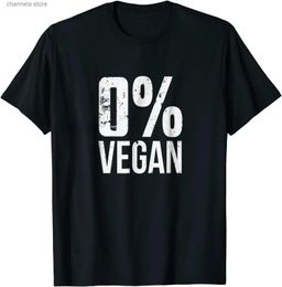 Men's T-Shirts Zero Percent Vegan Funny BBQ Carnivore Meat Eater T-Shirt Top T-shirts for Men Printing Tops Shirts Humour clothing T240227