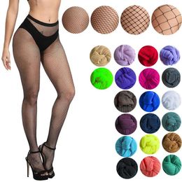 Women Socks Sexy Fishnet Stocking Multicolor Plus Size Pantyhose Colored Small Middle Big Mesh Fish Nets Tight Anti Hook Nylon Panty