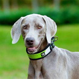 Collars 5cm Width Padded Dog Collar For Long Neck Dogs Labrador German Shepherd Black Purple Grey Green Dog Wide Collar Nylon Reflective