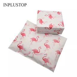 Envelopes Inplustop New Cartoon Envelope Bag Pink Blue Pe Plastic Self Seal Courier Bag Flamingo Snowflake Selfseal Adhesive Mailing Bags