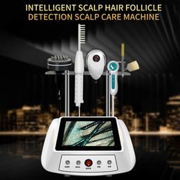 All-in-one Scalp Care Hair Health Device 5 Handles HD Follicle Camera Scalp Massage High Frequency Comb Meridian Brush Hair Loss Treatment Device