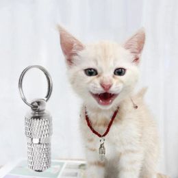 Dog Tag Pet Cat ID For Dogs Cats Anti Lost Name Address Label Identity Tube Collar Products Anti-lost Pendant Metal Keyring