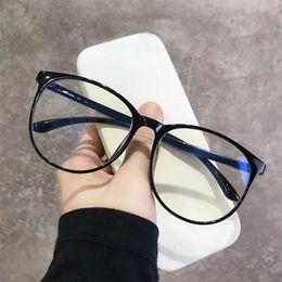 Eyeglass Frame Matte Black Anti Ray Transparent Eyeglasses Round Frame Aesthetic Lenses Anti Blue Light Glasses for Women Trending Product 2022