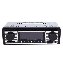 Players 12V Bluetooth Vintage Car Radio MP3 Player Stereo USB AUX FM Radio Station Bluetooth with Remote Control FM Radio Receiver