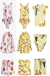 Kids Swimwear Summer Baby Girls Bikini Sun Parrot Swimsuit Children Clothes Boys Swim Beach Shorts Overalls Swimming One 2108042025433