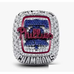 Cluster Rings 2022 2023 Philadelphia World Series Baseball Team Championship Ring Sport Souvenir Men Fan Gift Wholesale Hip Hop Punk J Dhdlf