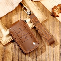 Car Key Leather Case Cover for MG MG6 ZS I6 EV EZS HS EHS for Roewe RX3 RX5 RX8 I5 I6 ERX5 2017