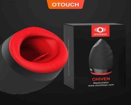 2022Otouch CHIVEN Male Automatic Masturbating Machine Mouth Tongue Sucking Heat Vibrate Rotation Masturbator Blowjob Sex Toy For M2546086