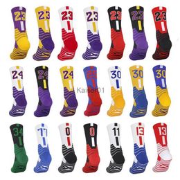 Sports Socks Mens Basketball Socks Number Sports Socks Knee High Thickened Towel Bottom Cycling Running Basket Child Adult calcetines Socks