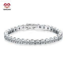 Fine Jewellery Tennis Bracelet Iced Out Moissanite Diamond 925 Sterling Silver Chain