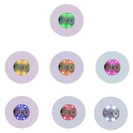 Mats & Pads 5PCS Mini Glow LED Bottle Light Stickers Waterproof Luminescent Coasters Festival Night Club Bar Party Decoration218p