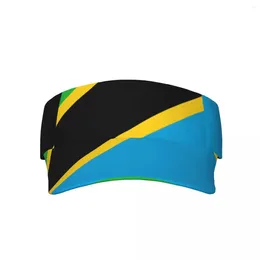 Berets Summer Air Sun Hat Tanzania Flag Visor UV Protection Sports Tennis Golf Running Sunscreen Cap