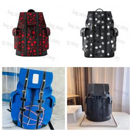 Cruise 2023 Bag Christopher Backpack X YK Printed Infinity Dots Yayoi Kusama Japanese Fashion Hiking Bags Large Capacity Laptop Sh2675