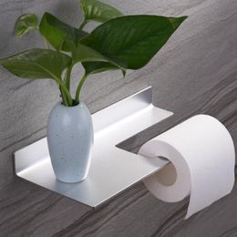 Toilet Paper Roll Paper Holder Stainless Steel Wall-mounted Bathroom Toilet Paper Holder Aluminum Accessories Hanging Type314F