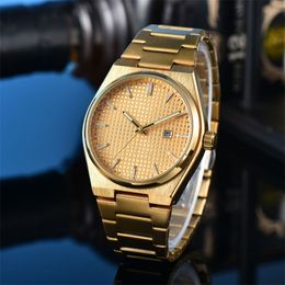 Mens watch 40mm PRX 1853 plated gold watches high quality formal quartz montre folding buckle womens watches classical fashion blue white black xb016