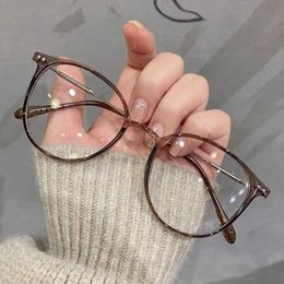 Eyeglass Frame Men And Women Round Anti Blue Glasses Computer Frame Optical Lenses New Arrival 2023