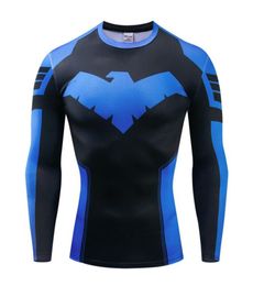 Nightwing 3D Printed T shirts Men Long Sleeve Cosplay Costume Fitness Clothing Male Tops Halloween Costumes For Pri 2207123593352