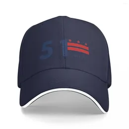 Ball Caps DC Statehood 51 Flag Baseball Cap Hats Hat Woman Men'S