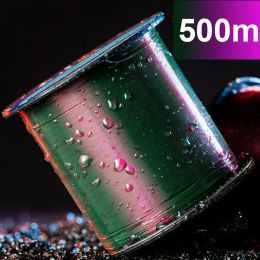 Lines 500m Colour Changing Fishing Line Fluorocarbon Coat Monofilament Nylon Sea/Fresh Water Carp Wire Leader Line Fishing Accessories