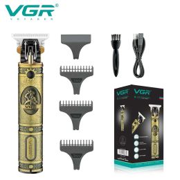 Trimmers VGR Vintage T9 Trimmer for Men Beard Trimmer Hair Clipper Hair Cutting Machine Professional Barber Cordless Rechargeable V085