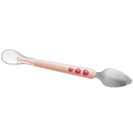 Spoons Double Head Baby Silicone Spoon Feeding Infant Training