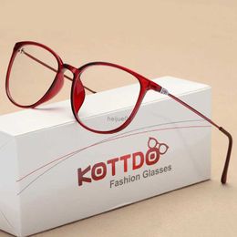 Eyeglass Frame KOTTDO New Fashion Eyeglasses Women Square Plastic Spectacles Optical Glasses Frame Transparent Clear Retro Myopia Eye Glasses