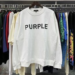 Purple Brand Hoodie High Street Streetwear Purple Hoodie Women Men Hooded Sweatshirts Letter Sticker Multicolor Hoodies 758