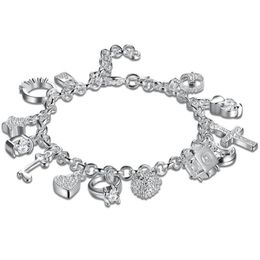 New Hanging 13 Pieces Of Bracelet Cross Silver Colour Bracelet Irregular Fashion Jewellery For Women Lady Gift242k