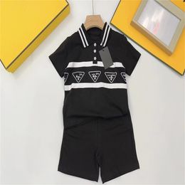 Designer Children's POLO clothing set Summer Boys T-shirt Shorts High-grade cotton T short soft T-shirt Children's size 90cm-150cm brand set b26