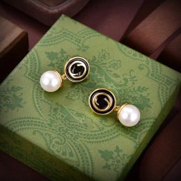 2024 Fashion Designer Stud Earrings for women men 925 Silver Pearl Earrings High end designer pearl studs Jewellery women's best gift G24345PE-3