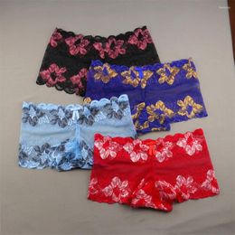 Women's Panties 2 Pcs Sexy Women Lace Boxers Underwear Plus Size Lingerie Hollow Out Seamless Floral Panty Shorts