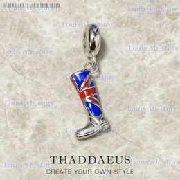 Key Rings New Fashion Brit Boot Pendant Charm For Men Women Party 2022 Spring 925 Sterling Silver Gifts T240227