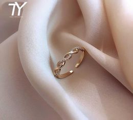 2020 New Fashion Geometric Woven Open Rings Korean Classic Copper Alloy Female Jewelry Girlfriends Gift Accessories Ring Q076571268