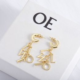 Designer Orecchini a bottone in oro per donna Pendenti geometrici Sier Fascino Gioielli Moda Orecchini a bottone Orecchini a cerchio Donna Designer Orecchini Regalo