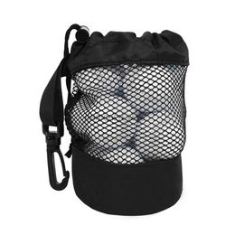 Golf Bags Golf Ball Bags Nylon Net Ball Bag Mesh Stuff Sack Drawstring Bag For Tennis Balls Gym Shower Washing Toys 16.5 x 14cmL2402