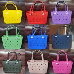 Large EVA Beach Bag Fashion Totebag Pineapple Leopard Print Rubber Bags Outdoor Handbag Soft Silicone Travel Storage Bag 230208297S