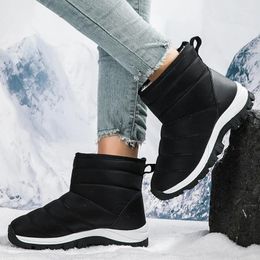 Boots Winter Waterproof Outdoor Platform Thickened Cotton Elegant And Ankle For Women Fashion Casual Shoes 2024