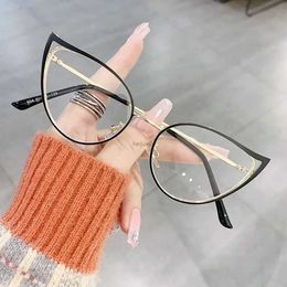 Eyeglass Frame High-definition Anti Blue Light Glasses for Women Fashion Cat Eye Optical Eyewear Trendy Office Blue Rays Blocking Glasses