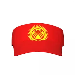 Berets Flag Of Kyrgyzstan Summer Air Sun Hat Visor UV Protection Top Empty Sports Golf Running Sunscreen Cap