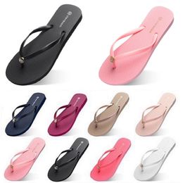 style two Slippers Beach Slides shoes Flip Flops womens green yellow orange navy bule white pink brown summer sandals
