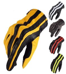 Komine GK119 Leather Motorcycle s 5 Colours Stripe Motorbike Biker Riding Touch Sn Men Women Motocross Moto Glove 2206139903180