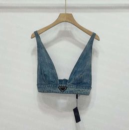 Shiny Rhinestone T Shirts Women Denim Sling Vest Sexy Cropped Top Party Tank Tops V Neck T-Shirt Bra S-L High Quality455