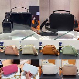 Brique Brushed Leather Bag Deaigner Camera Bag Canvas Handbag Adjustable Shoulder Strap Women Men Zipper Closure Wallet Re Nylon L289K