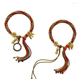 Charm Bracelets Unique Handmade Tibetan Bracelet Bangle With Pendant Fringe Hand Strings Wholesale