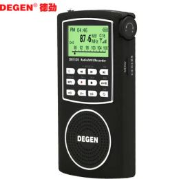 Players New Degen De1126 Shortwave Dsp Am Mini Fm Radio Ducha with 4gb Mp3 Player + Voice Recorder + Screen + Rechargeable Battery Pack