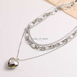Pendant Necklaces Designer New Fashion Love Multi Layered Diamond Collar Personalised Temperament Necklace Chain Gifts Uxn0 H24227